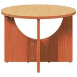 vidaXL Table basse Brun cire 50 x 50 x 35 cm Bois massif en pin