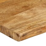 vidaXL Dessus de table 80x40x3 8 cm bord vivant bois massif manguier