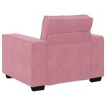 vidaXL Ensemble de canapés 3 Pièces avec coussins Rose Velours