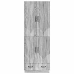 vidaXL Ensemble de Meubles 2 Pièces Sonoma gris Bois d'ingénierie