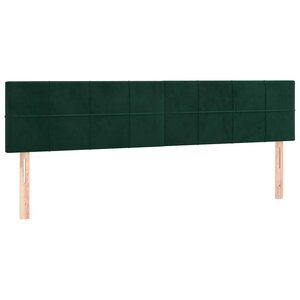 vidaXL Têtes de lit 2 Pièces Vert foncé 100x5x78/88 cm Velours