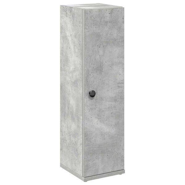 vidaXL Meuble de salle de bain avec porte-rouleau gris béton