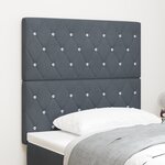 Tête de lit vidaXL tuftée avec boutons en cristal gris foncé 100 cm en velours