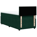 vidaXL Sommier à lattes de lit avec matelas Vert foncé 100x200 cm