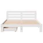 vidaXL Cadre de lit sans matelas blanc 120x190 cm bois de pin massif