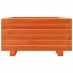 vidaXL Jardinière cire marron 50x50x26 5 cm bois de pin massif