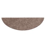 vidaXL Tapis d'escalier auto-adhésifs 5 pièces 56 x 17 x 3 cm Marron clair Demi-rond