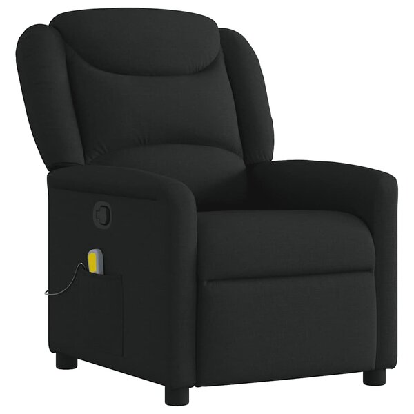 vidaXL Fauteuil de massage inclinable Noir Tissu