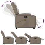 vidaXL Fauteuil de massage inclinable électrique cappuccino similicuir