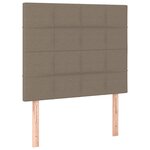 vidaXL Sommier à lattes de lit avec matelas Taupe 100x200 cm Tissu