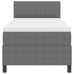 vidaXL Lit de Sommier avec Matelas & LED Gris Clair 100x200 cm Tissu en Velours Côtelé
