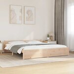 vidaXL Cadre de lit sans matelas bois massif 200x200 cm