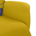 vidaXL Fauteuil inclinable de massage avec repose-pied jaune velours