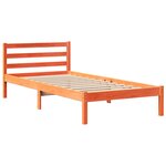 vidaXL Lit bibliothèque sans matelas cire marron 75x190 cm bois massif