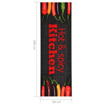 vidaXL Tapis de cuisine lavable Hot & Spicy 60x300 cm