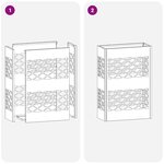 vidaXL Porte-parapluie avec stockage Blanc 28 x 12 x 41 cm Acier