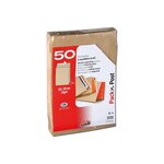 Lot de 50 pochettes kraft brun auto-adhésif 260x330mm 120g - gpv