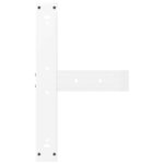 vidaXL Pieds de table de bar en T  2 pièces  blanc  60 x 35 x (110-111) cm  acier
