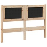 vidaXL Tête de lit Autre Marron 135 cm Bois massif en pin