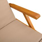 vidaXL Chaise longue inclinable et pliable 3 Pièces Taupe