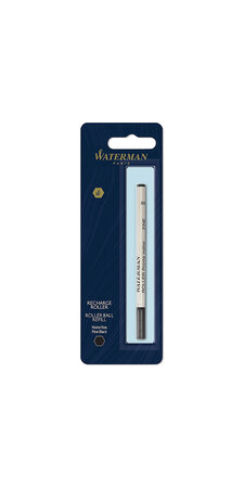 Waterman recharge roller   pointe fine  noire  blister x 1