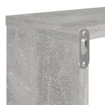 vidaXL Étagères cube murales 4 Pièces gris béton bois d'ingénierie