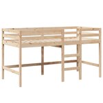 vidaXL Lit superposé et échelle et toit 90x200 cm bois de pin massif