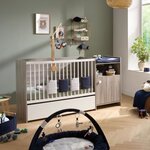 Lit bébé combiné - 120 x 60 cm - Evolutif en 90 x 190 cm