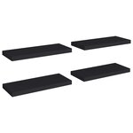 vidaXL Étagères murales flottantes 4 Pièces noir 60x23 5x3 8 cm MDF