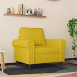 vidaXL Fauteuil Jaune 60 cm Velours