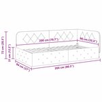 vidaXL Cadre de lit d'angle avec tête de lit Crème 90 x 200 cm tissu