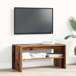 vidaXL Meuble TV vieux bois 80x40x40 cm bois d'ingénierie