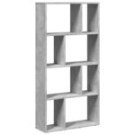 vidaXL Bibliothèque gris béton 60x20x120 5 cm bois d'ingénierie