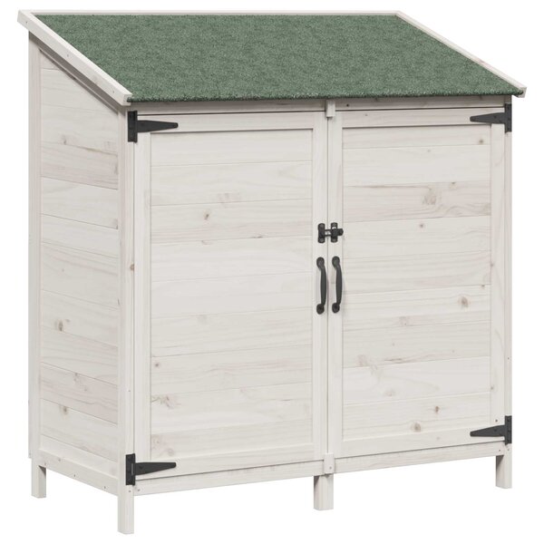 vidaXL Abri de jardin Blanc 106 5 x 56 x 113 5 cm Bois de Sapin Massif