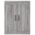 vidaXL Buffet haut Sonoma gris 69 5x34x180 cm Bois d'ingénierie