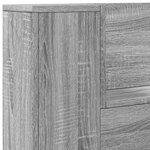 vidaXL Armoire tête de lit avec LED sonoma gris 120x16 5x103 5 cm