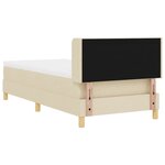 vidaXL Lit à Ressorts avec matelas Crème 100 x 200 cm tissu