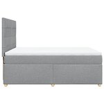vidaXL Sommier à lattes de lit avec matelas Gris clair 160x200cm Tissu