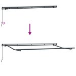vidaXL Auvent Rétractable Bleu et blanc et anthracite