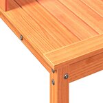 vidaXL Table de rempotage avec étagères marron bois massif de pin