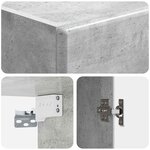 vidaXL Armoire Murale 33 x 34 5 x 90 cm Bois d'ingénierie Gris béton