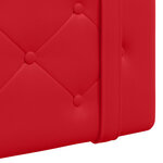 vidaXL Tête de lit suspendue Avec lumière LED Rouge Simili cuir