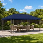 vidaXL Abri de jardin 6 x 3 m Bleu Polyester et Acier 190 gsm