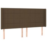 vidaXL Sommier à lattes de lit matelas et LED Marron foncé 180x200cm