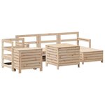 vidaXL Salon de jardin 7 Pièces bois de pin massif
