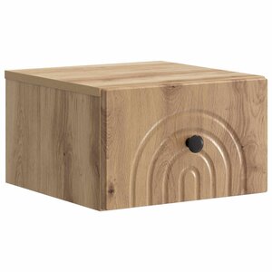 vidaXL Cabinet de chevet mural Chêne artisanal 33 x 34 5 x 20 cm