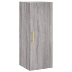 vidaXL Buffet haut Sonoma gris 34 5x34x180 cm Bois d'ingénierie