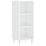 vidaXL Buffet blanc brillant 34 5x32 5x90 cm bois d'ingénierie