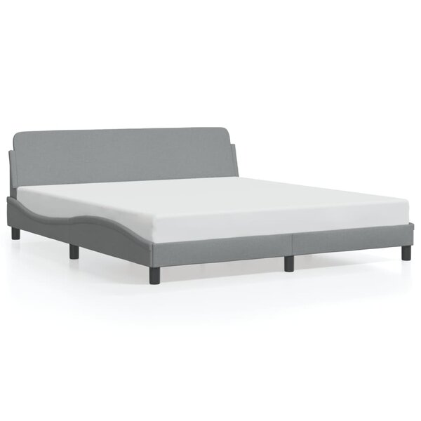 vidaXL Cadre de lit sans matelas gris clair 180x200 cm tissu