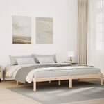 vidaXL Cadre de lit extra long sans matelas 180x220 cm bois massif pin